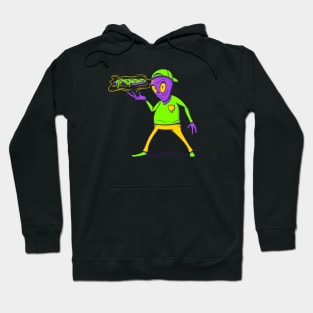 Pizza Delivery Alien Hoodie